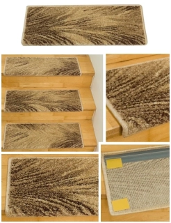 Nášlap na schody Friese PAL-26 béžové barvy obdélník 65 x 24cm +3cm