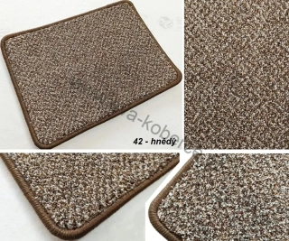 Luxusný velurový koberec Luxury tweed 42 hnědý šíře 4m