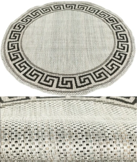 Kulaté koberce Buklé KF-91A šedé průměr 200cm