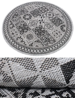 Kulaté koberce Buklé KF-87A šedé průměr 120cm