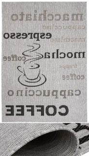 Kusové koberce Buklé KF-88A Coffee šedé 120 x 170cm
