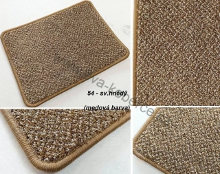 Luxusný velurový koberec Luxury tweed 54 medový šíře 4m