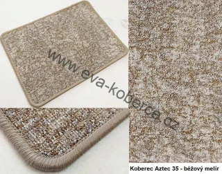 Smyčkový koberec Aztec 35 béžový metráž šíře 3m