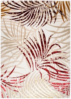 Kusové koberce Shiny Gold Tropic 44 červené r. 160 x 230cm