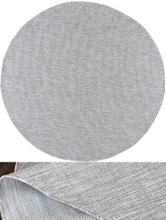 Kulaté kusové koberce Buklé 6365A šedé 120cm
