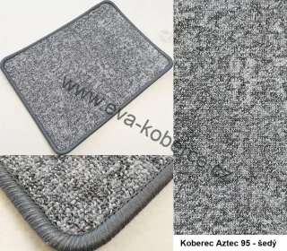 Smyčkový koberec Aztec 95 šedý metráž šíře 2m