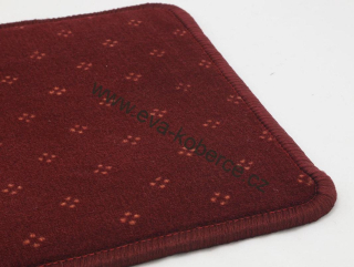 Velurový hotelový koberec metrážový Chambord AB 17 bordový