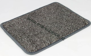 Velurový koberec metráž Elegance šedo-černý melír