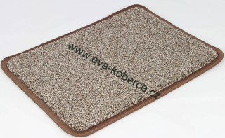 Velurový koberec metráž Elegance hnědý melír