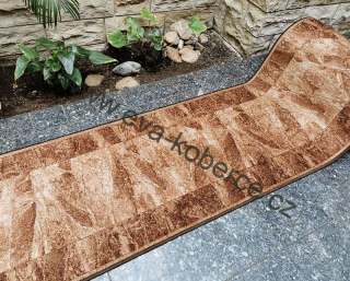 Protiskluzný běhoun Sardis 42 hnědý