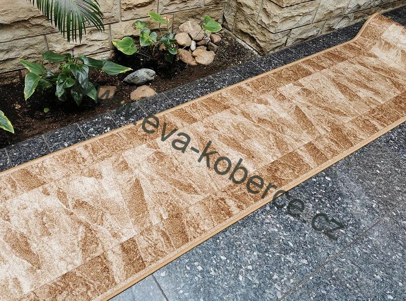 Protiskluzný běhoun Sardis 42 hnědý